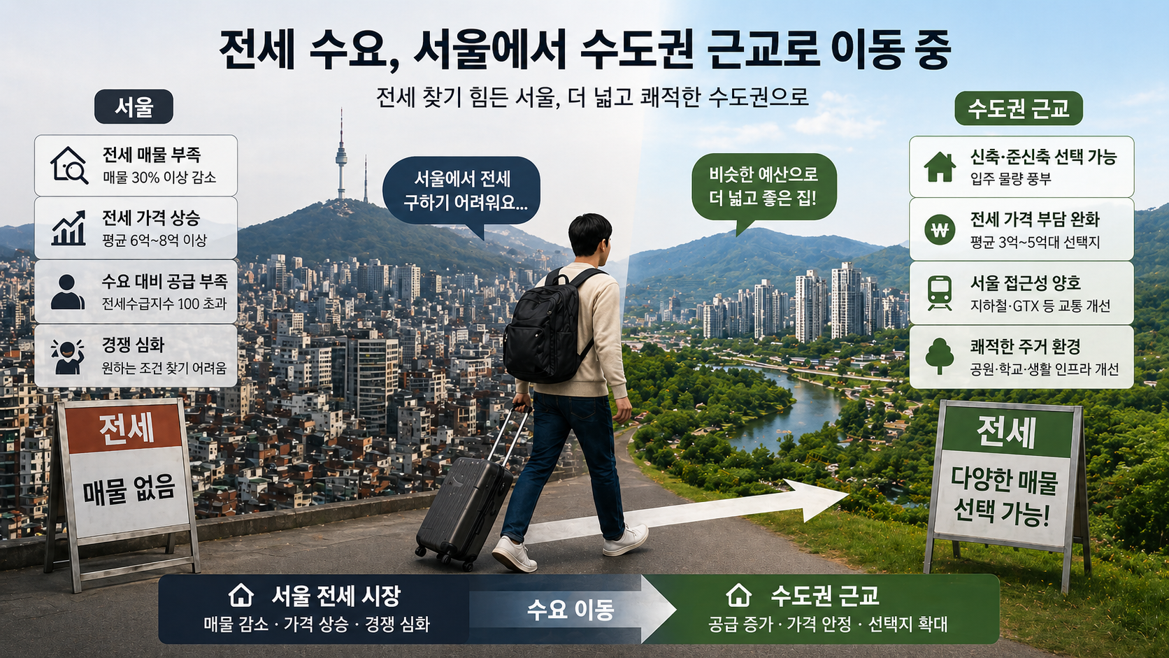 서울에서 외곽으로